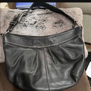 Coach black leather vintage bag